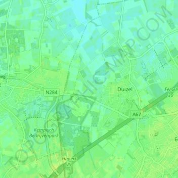 Mappa topografica Mosik, altitudine, rilievo