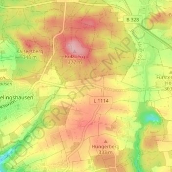 Mappa topografica Frühmeßhof, altitudine, rilievo