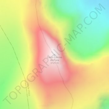 Mappa topografica Cerro Cuerno de Plata, altitudine, rilievo