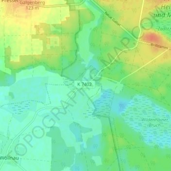 Mappa topografica Winkelmühle, altitudine, rilievo