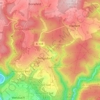 Mappa topografica Im Luisental, altitudine, rilievo
