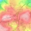 Mappa topografica Marley Hill, altitudine, rilievo