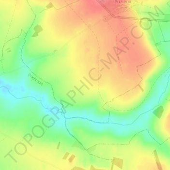 Mappa topografica Sure, altitudine, rilievo