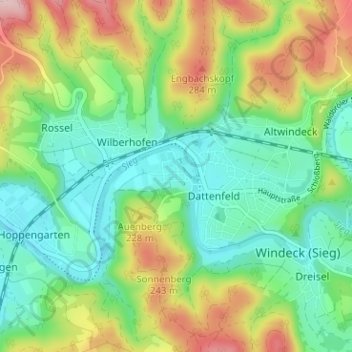 Mappa topografica Übersetzig, altitudine, rilievo