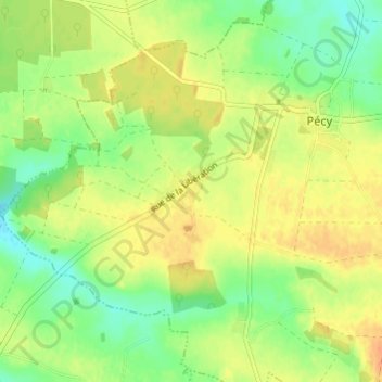 Mappa topografica Mélenfroy, altitudine, rilievo