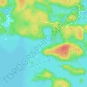 Mappa topografica Seeley Bay, altitudine, rilievo