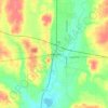 Mappa topografica Connersville, altitudine, rilievo