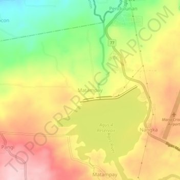 Mappa topografica Matampay, altitudine, rilievo