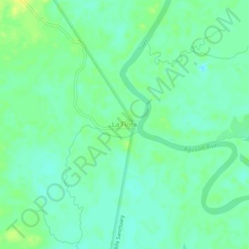 Mappa topografica La Flora, altitudine, rilievo