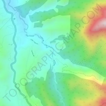 Mappa topografica La Clara, altitudine, rilievo