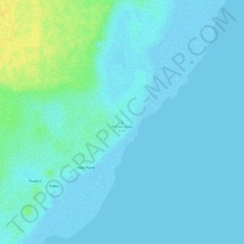 Mappa topografica Pohakupala, altitudine, rilievo