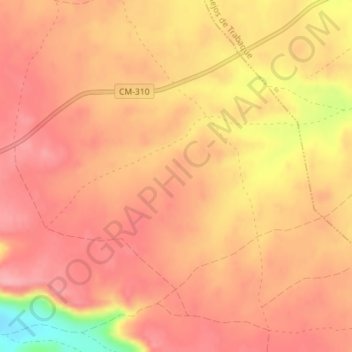Mappa topografica La Caracola, altitudine, rilievo