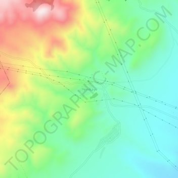Mappa topografica Yenikayı, altitudine, rilievo