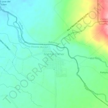 Mappa topografica Matilde Esther, altitudine, rilievo