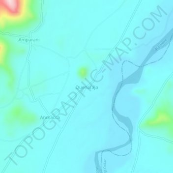 Mappa topografica Quenafaja, altitudine, rilievo