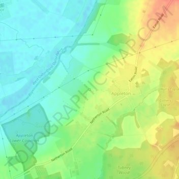 Mappa topografica Badger's Well, altitudine, rilievo