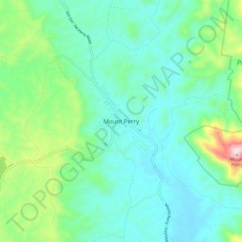 Mappa topografica Mount Perry, altitudine, rilievo