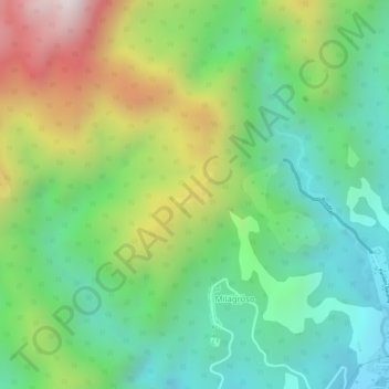 Mappa topografica Dirt Riders Southern Leyte Usay Lubi, altitudine, rilievo