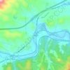 Mappa topografica Riverside, altitudine, rilievo