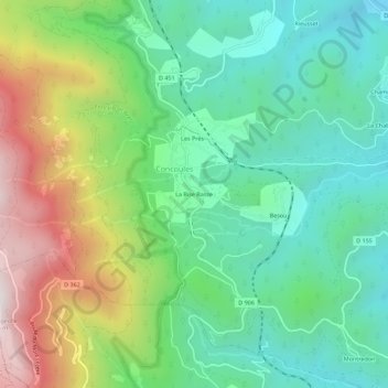 Mappa topografica La Bise Basse, altitudine, rilievo