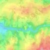 Mappa topografica Auzillac, altitudine, rilievo