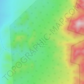 Mappa topografica White Knoll, altitudine, rilievo