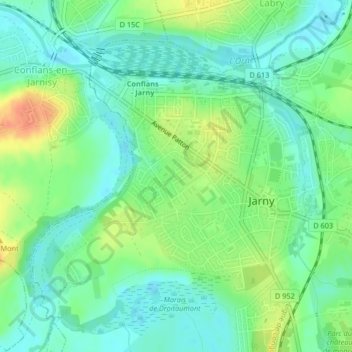 Mappa topografica Saulxure, altitudine, rilievo