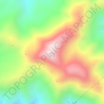 Mappa topografica Mount Banoy, altitudine, rilievo