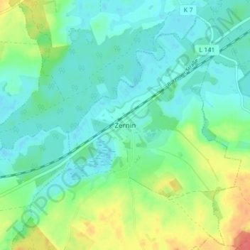 Mappa topografica Zernin, altitudine, rilievo