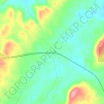 Mappa topografica Brooksville, altitudine, rilievo