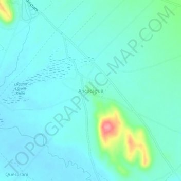 Mappa topografica Ancocagua, altitudine, rilievo