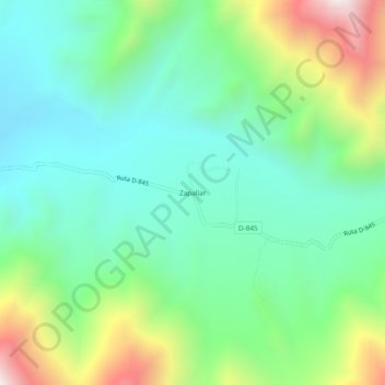 Mappa topografica Zapallar, altitudine, rilievo