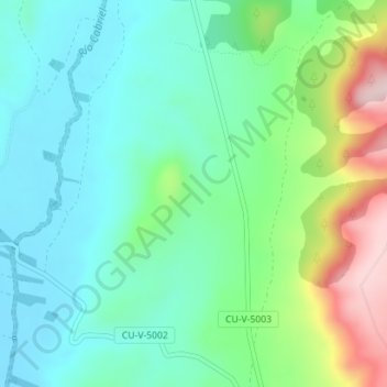 Mappa topografica Los Vagos, altitudine, rilievo