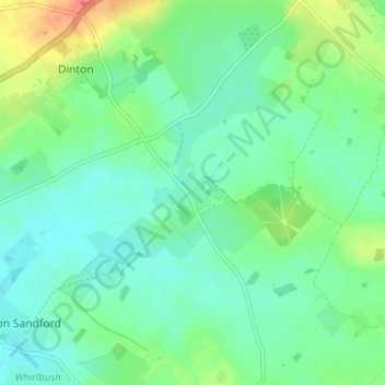 Mappa topografica Ford, altitudine, rilievo