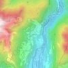 Mappa topografica Olantreghe, altitudine, rilievo