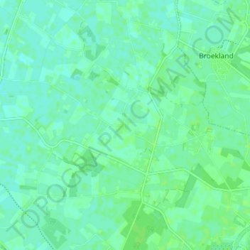 Mappa topografica Middel, altitudine, rilievo