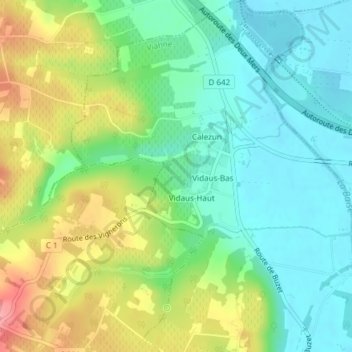 Mappa topografica Galivet, altitudine, rilievo