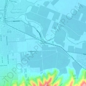 Mappa topografica Riverlands, altitudine, rilievo