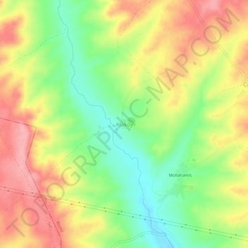 Mappa topografica Ataköy, altitudine, rilievo