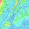 Mappa topografica New York, altitudine, rilievo