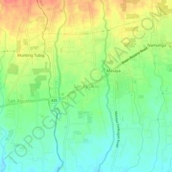Mappa topografica San Ignacio, altitudine, rilievo