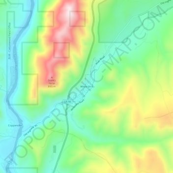 Mappa topografica White Bird, altitudine, rilievo