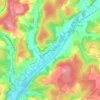 Mappa topografica Preyssac, altitudine, rilievo