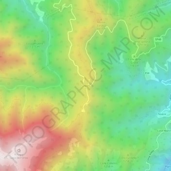 Mappa topografica Ceppo, altitudine, rilievo