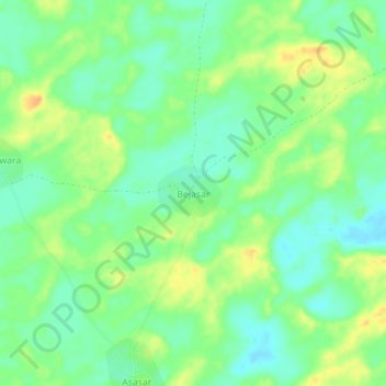 Mappa topografica Bejasar, altitudine, rilievo