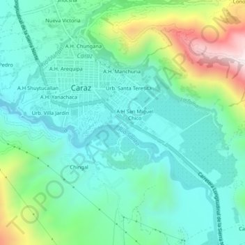 Mappa topografica G6, altitudine, rilievo