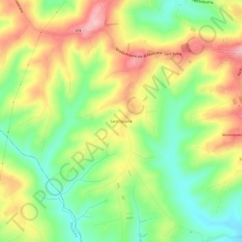 Mappa topografica Sant'Ignazio, altitudine, rilievo