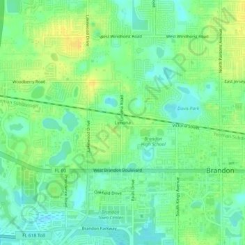 Mappa topografica Limona, altitudine, rilievo