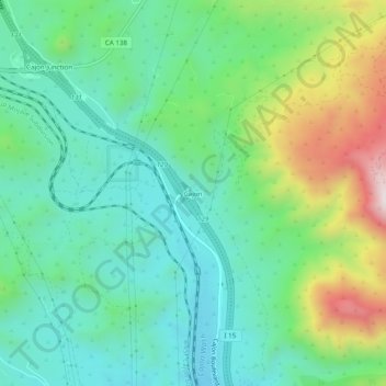 Mappa topografica Cajon, altitudine, rilievo