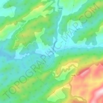 Mappa topografica Umling, altitudine, rilievo
